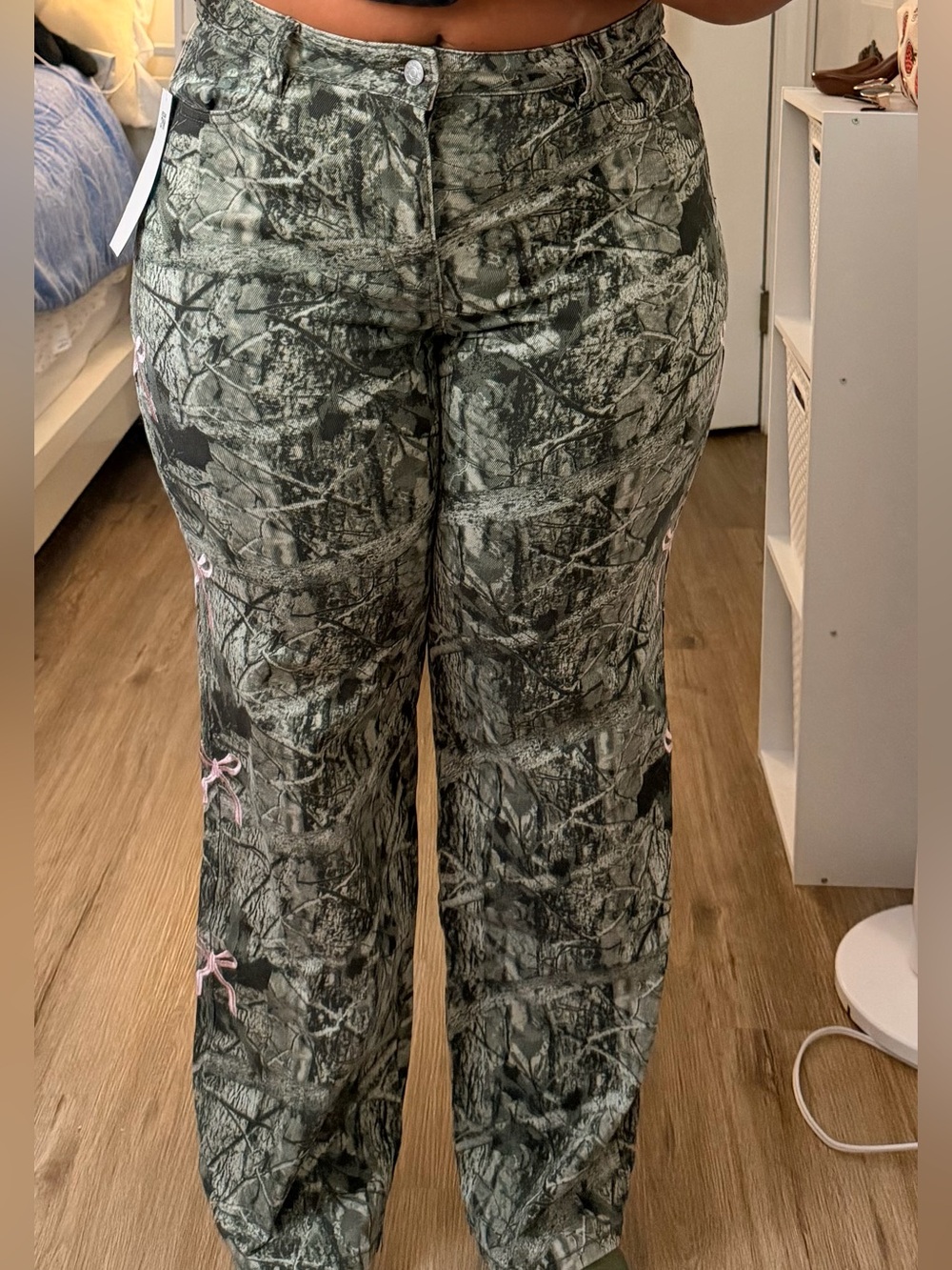 Madden NYC Camo Bow Jeans